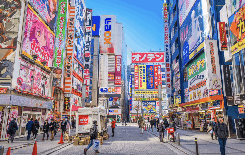 Ciudad en japón, edificios, tecnología, orden, anime